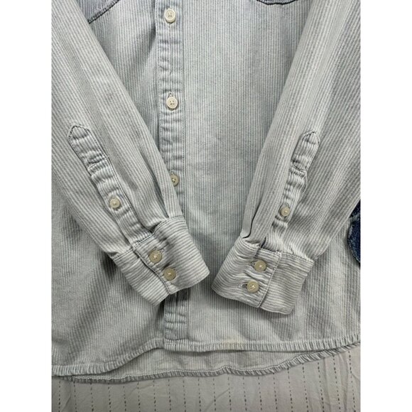 The Scrappy Camper Womens Button Shirt Sz M Upcycled Quilted Daisy Floral Boho - Picture 6 of 14